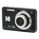12位：デジタルカメラ PIXPRO FriendlyZoom FZ55 Kodak コダック 5倍光学ズーム 1600万画素 フルHD(1080p)動画撮影 充電式リチウムイオン電池 スリム ブラック FZ55BK2A ◆宅
