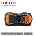 23位：在庫あり　リコー デジカメ WG-80 オレンジ 防水 耐衝撃 防塵 耐寒 アウトドア デジタルカメラ 1600万画素 LED ISO 6400 RICOH