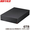 3位：バッファロー HD-NRLD6.0U3-BA [USB3.1/USB3.0/USB2.0 外付けHDD PC＆TV録画 静音＆防振＆放熱設計 見守り合図 6TB]