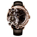 45位：【お買物マラソン期間 最大2000円クーポン有】 スワロフスキーのキラキラ腕時計 Galtiscopio(ガルティスコピオ) DARMI UN ABBRACCIO 熊17　ローズゴールド ブラック レザーベルト