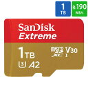57位：マイクロSDカード 1TB microSDカード microSDXC SanDisk サンディスク Extreme UHS-I U3 V30 A2 R:190MB/s W:130MB/s Nintendo Switch動作確認済 海外リテール SDSQXAV-1T00-GN6MN ◆メ