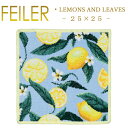 18位：メール便 送料無料 フェイラー ハンカチ 25×25 レモン アンド リーブス LEMONS AND LEAVES Feiler Chenille Towel