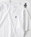 28位：【SALE／10%OFF】coen USAコットンワンポイントベア刺繍Tシャツ コーエン トップス カットソー・Tシャツ ホワイト ブラック