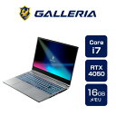 45位：ゲーミングノートPC 新品 パソコン GALLERIA ガレリア XL7C-R45-5 Core i7-13700H RTX4050 500GB SSD 16GBメモリ 15.6フルHD Windows 11 Home 13275-3362