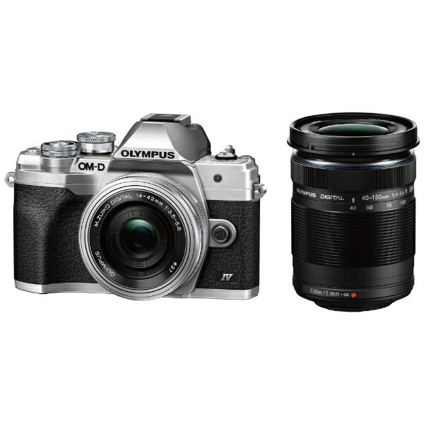 【エントリーで最大全額ポイント還元｜8/22迄】 OLYMPUS｜オリンパス OM-D E-M10 Mark IV　ミラーレス一眼カメラ　EZダブルズームキット シルバー 【代金引換配送不可】