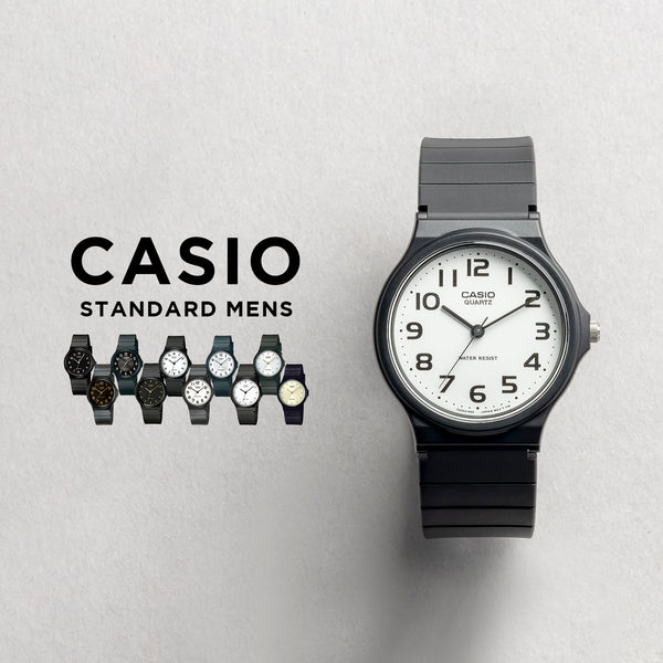 【10年保証】【日本未発売】CASIO STANDARD MENS カシオ スタンダード MQ-24 腕時計 時計 ブランド メンズ チープカシオ チプカシ アナログ ブラック 黒 ホワイト 白 銀 金 シンプル カジュアル 薄型 軽量 軽い 海外モデル ギフト プレゼント