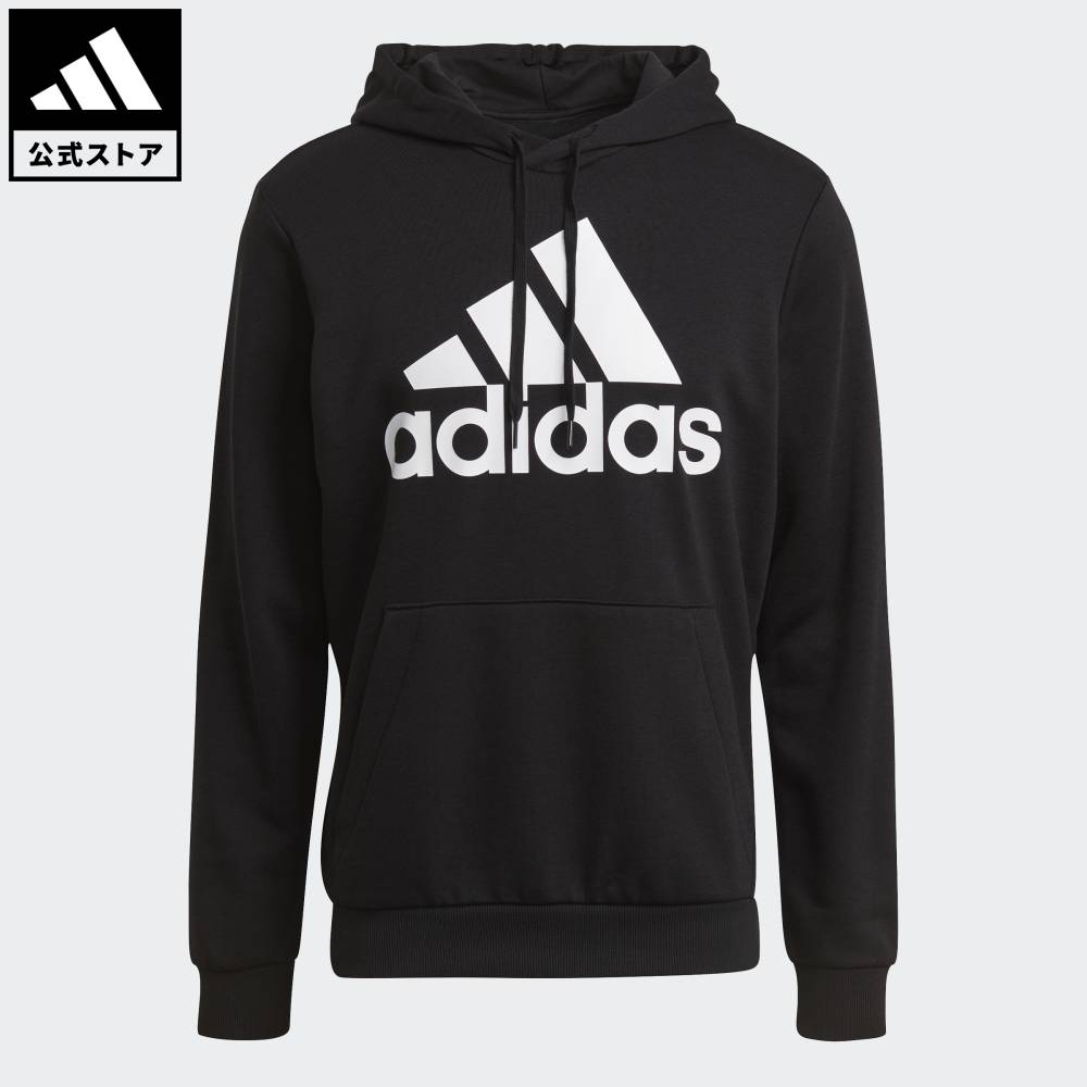 【9/9 50%OFF】 【公式】アディダス adidas 返品可 ライフスタイル エッセンシャルズ ビッグロゴ パーカー / Essentials Big Logo Hoodie スポーツウェア メンズ ウェア・服 パーカー（フーディー） 黒 ブラック GK9540 トレーナー