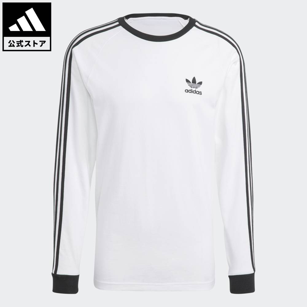 【公式】アディダス adidas 返品可 ライフスタイル アディカラー クラシックス スリーストライプス 長袖Tシャツ オリジナルス メンズ ウェア・服 Tシャツ 白 ホワイト IA4879 ロンt