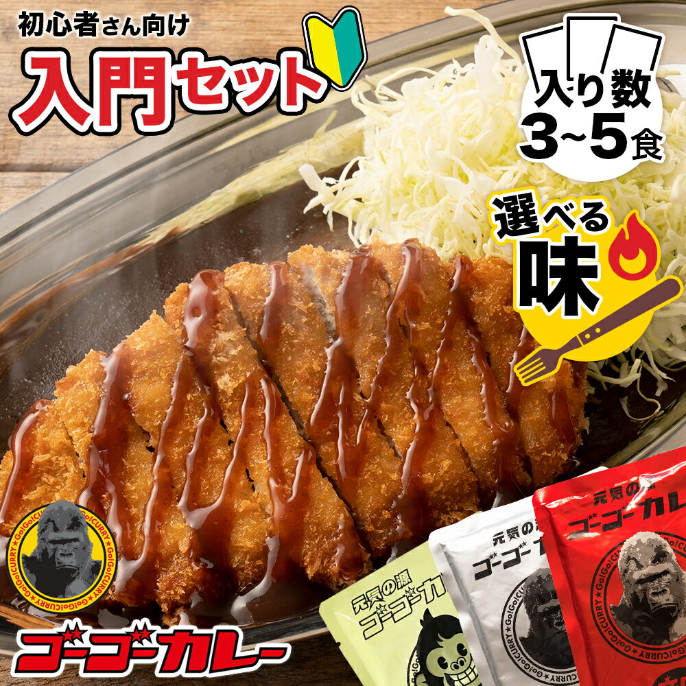 【ゴーゴーカレー】★お試し★選べるセット 3～5食 カレー レトルト カレー 金沢カレー ご当地 グルメ 人気 国民食 辛口 中辛 甘口 やみつき 常温 湯煎 仕送り 一人暮らし 受験生 子供 非常食 備蓄用 防災食 ギフト お取り寄せ